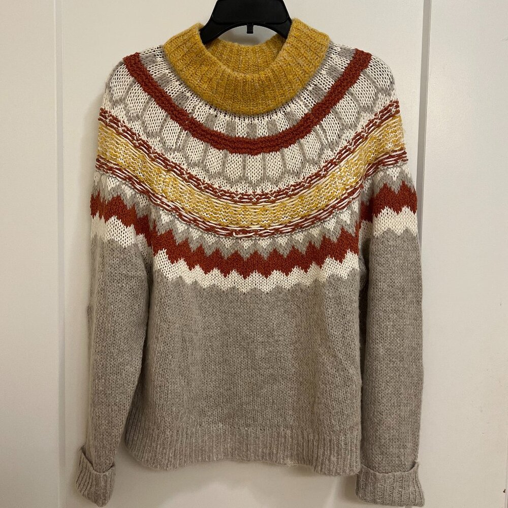 Caslon Mock Neck Wool-Blend Sweater - Size S
